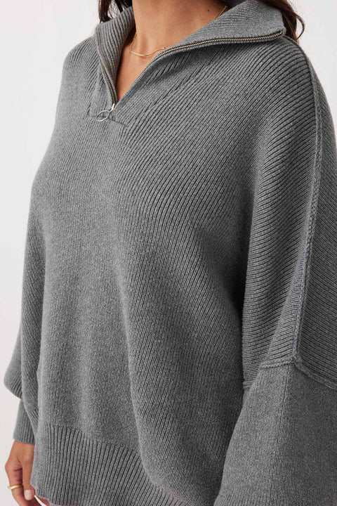 ARCAA - London Sweater, Dark Grey Marle