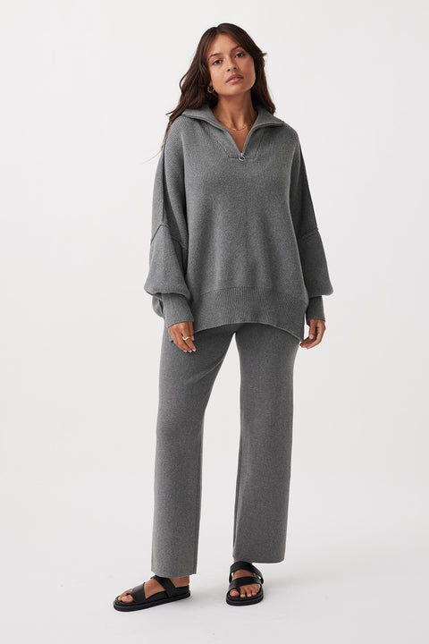 ARCAA - London Sweater, Dark Grey Marle