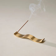 GENTLE HABITS - Brass Wave Incense Holder