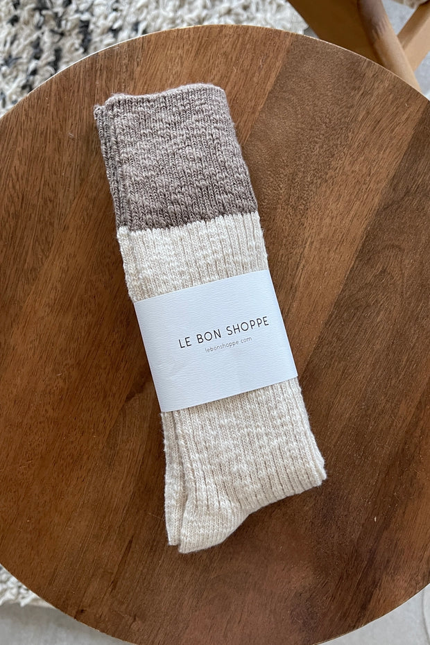 LE BON SHOPPE - Cottage Socks, Oatmeal/Flax