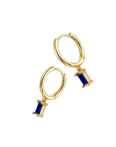 PÉROLA COLLECTIVE -  Huggie, Demi Earrings, Blue