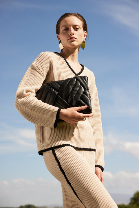 ARCAA - Alfie Sweater, Sand & Black