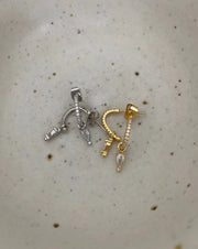 PÉROLA COLLECTIVE -  Huggie, Sana Earrings, Silver