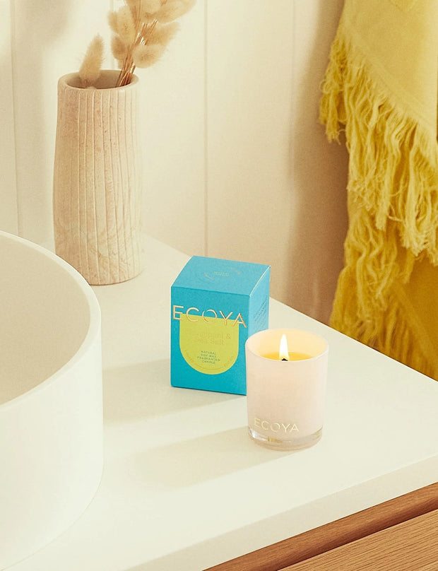 ECOYA - Limited Edition Sensory Escapes Mini Madison Candle, Frangipani & Sea Salt