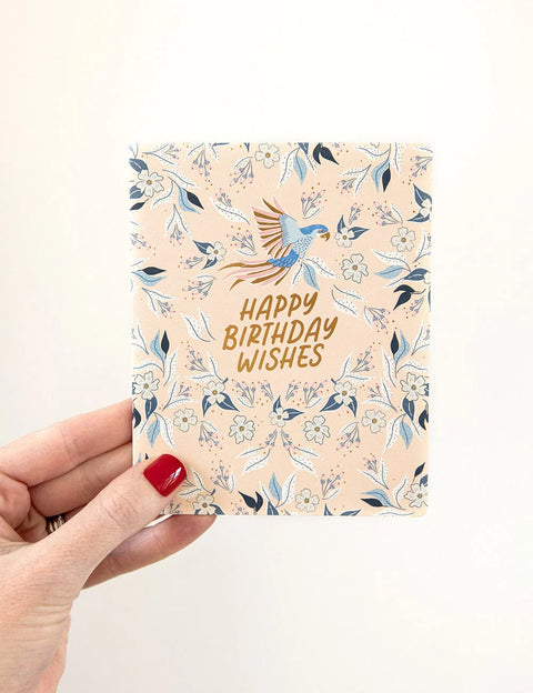 BESPOKE LETTERPRESS - Happy Birthday Wishes, Parrots