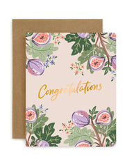 BESPOKE LETTERPRESS - Congratulations, Figs