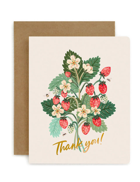 BESPOKE LETTERPRESS - Thank You, Strawberries