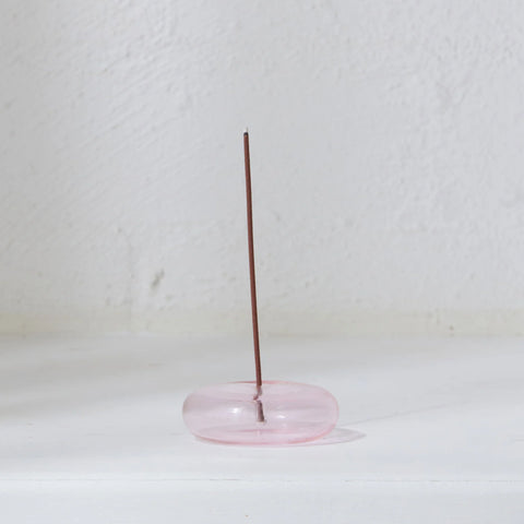 GENTLE HABITS - Glass Vessel Incense Holder, Pink