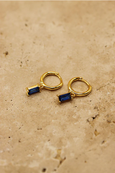 LOVE FROM LILOU -  Leah Drop Earrings, Sapphire