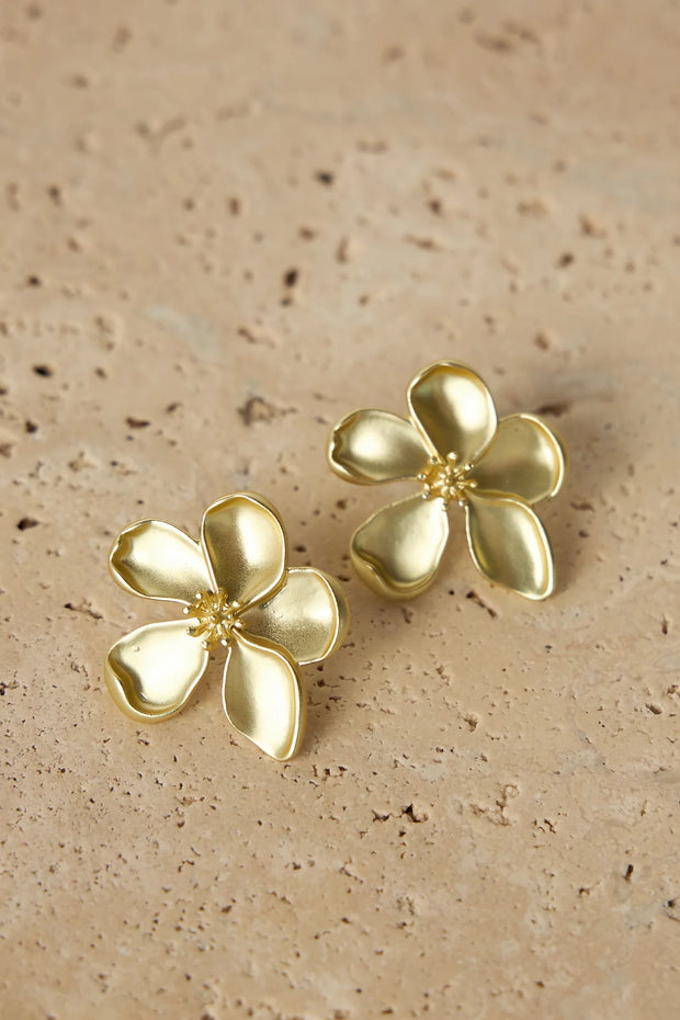 LOVE FROM LILOU - Fleur Earrings, Gold