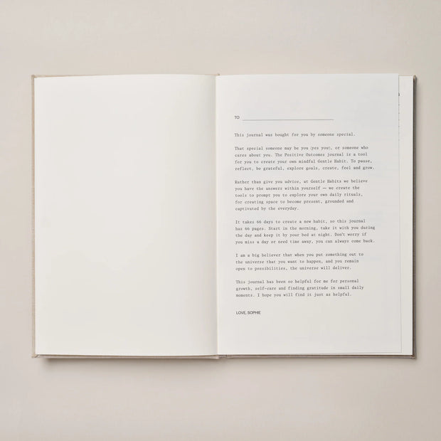 GENTLE HABITS - Positive Outcomes Journal