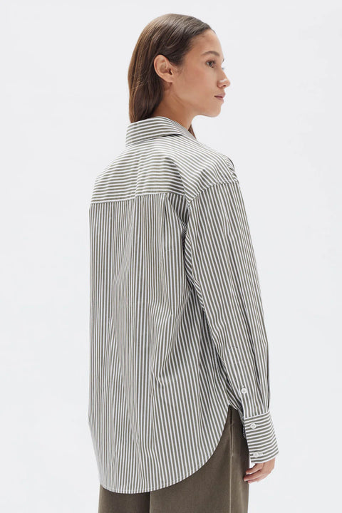 ASSEMBLY LABEL - Signature Stripe Poplin Shirt, Spruce\White