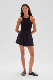 ASSEMBLY LABEL - Stella Linen Short, Black