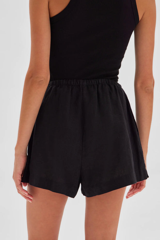 ASSEMBLY LABEL - Stella Linen Short, Black