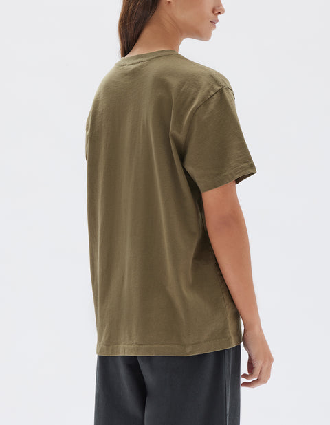 ASSEMBLY LABEL - Womens Organic Base Tee, Spruce