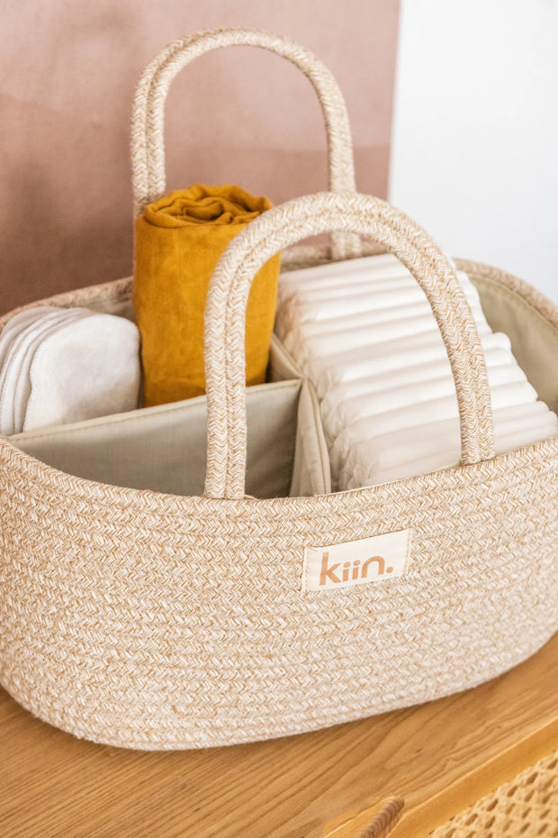 KIIN BABY - Cotton Rope Nappy Caddy Organiser