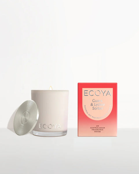 ECOYA - Guava & Lychee Sorbet, Mini Madison Candle