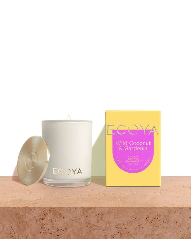 ECOYA - Limited Edition Sensory Escapes Mini Madison Candle, Wild Coconut & Gardenia