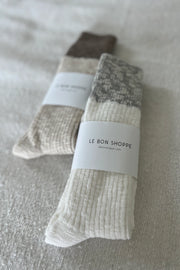 LE BON SHOPPE - Cottage Socks, Oatmeal/Flax