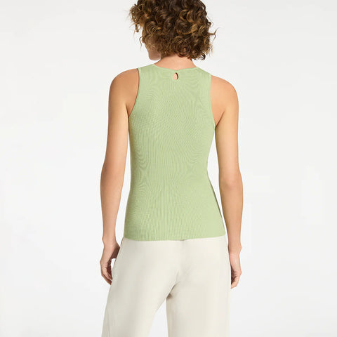 Status Anxiety - Come Around Women's Knit Tank, Honey Dew