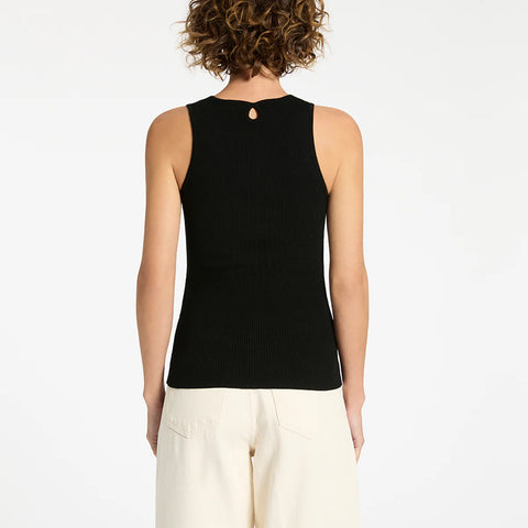 Status Anxiety - Come Around Women's Knit Tank, Soft Black