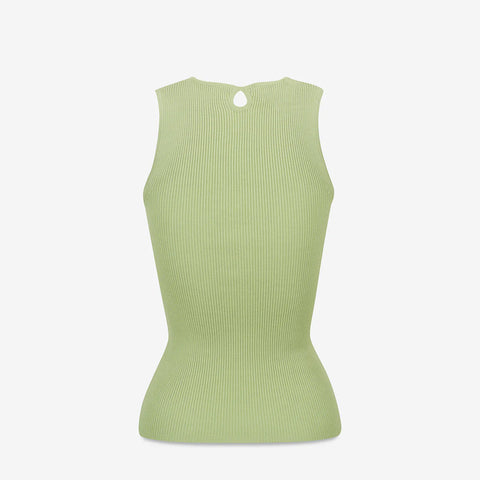 Status Anxiety - Come Around Women's Knit Tank, Honey Dew