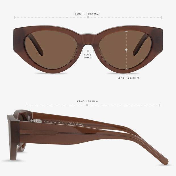 STATUS ANXIETY - Collide Collab Sunglasses, Brown