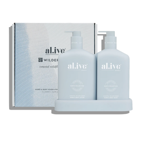 AL.IVE - Wash & Lotion Duo + Tray, Coastal Wildflower