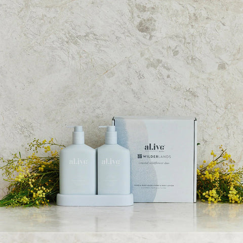 AL.IVE - Wash & Lotion Duo + Tray, Coastal Wildflower