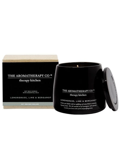 THE AROMATHERAPY CO -Therapy Kitchen, Lemongrass Lime & Bergamot, Candle - Makers On Mount