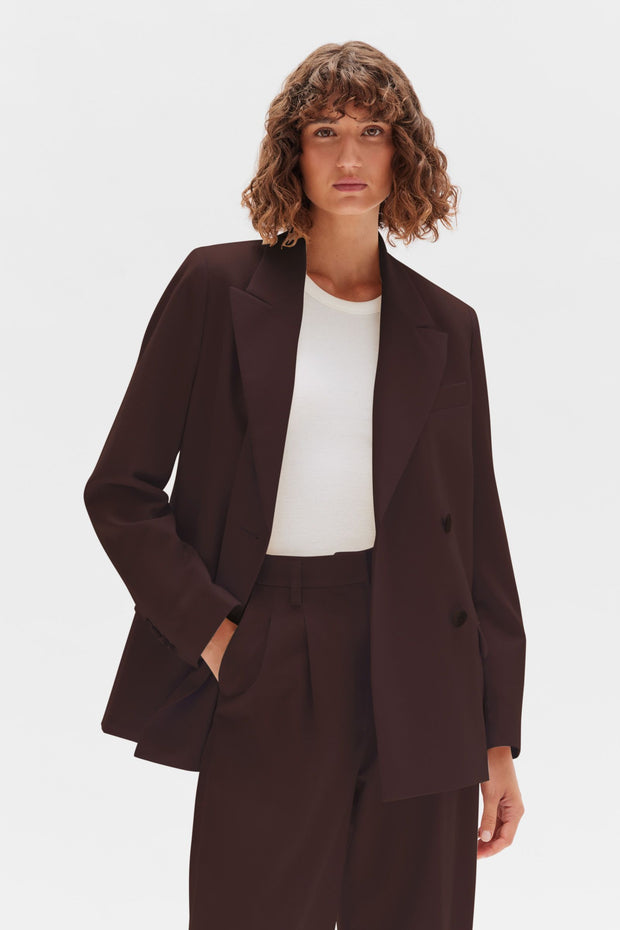 ASSEMBLY LABEL - Maeve Double Breasted Blazer, Cocoa