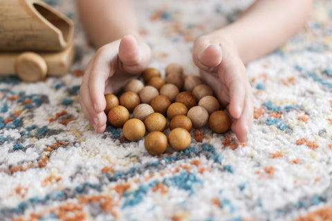 Two Tone Wooden Balls Set of 50