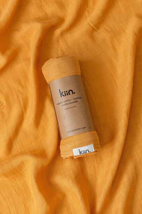 KIIN BABY - Organic Cotton & Bamboo Muslin Swaddle